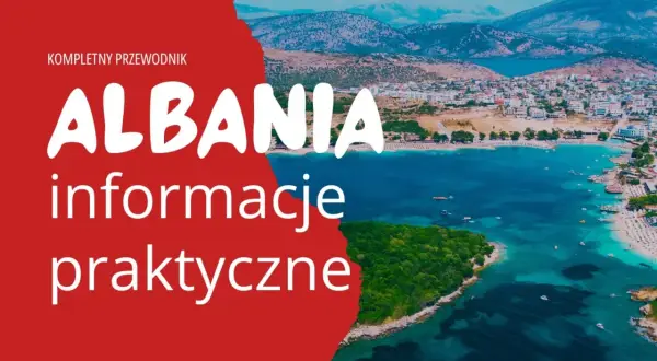Albania na dowód: kompletny przewodnik z praktycznymi informacjami. Widok na zatokę z wyspą i miastem w tle.